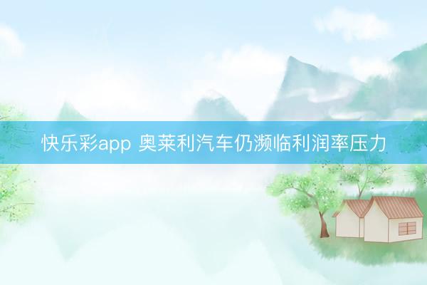 快乐彩app 奥莱利汽车仍濒临利润率压力