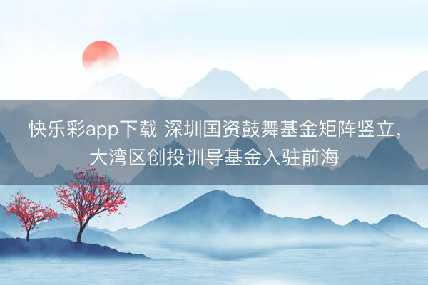 快乐彩app下载 深圳国资鼓舞基金矩阵竖立，大湾区创投训导基