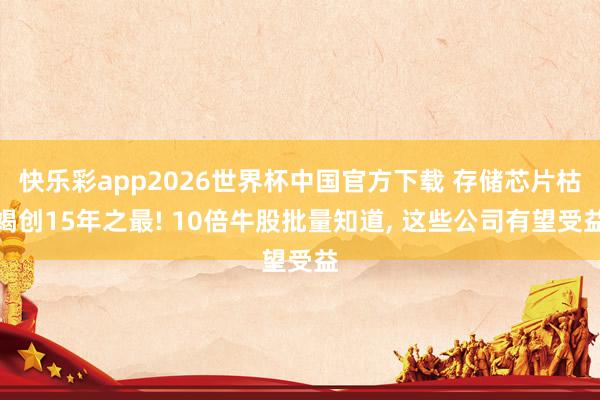 快乐彩app2026世界杯中国官方下载 存储芯片枯竭创15年之最! 10倍牛股批量知道， 这些公司有望受益