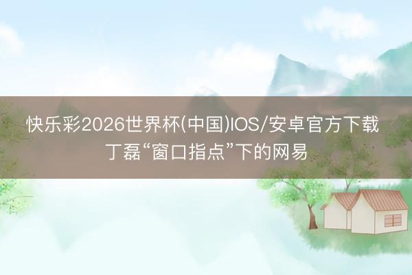 快乐彩2026世界杯(中国)IOS/安卓官方下载 丁磊“窗口指点”下的网易
