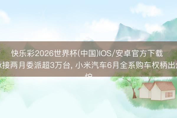 快乐彩2026世界杯(中国)IOS/安卓官方下载 承接两月委派超3万台， 小米汽车6月全系购车权柄出炉