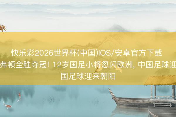 快乐彩2026世界杯(中国)IOS/安卓官方下载 逆转埃弗顿全胜夺冠! 12岁国足小将忽闪欧洲， 中国足球迎来朝阳
