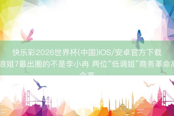 快乐彩2026世界杯(中国)IOS/安卓官方下载 浪姐7最出圈的不是李小冉 两位“低调姐”商务革命高