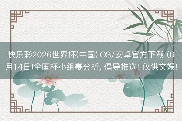 快乐彩2026世界杯(中国)IOS/安卓官方下载 (6月14日)全国杯小组赛分析， 倡导推选! 仅供文娱!